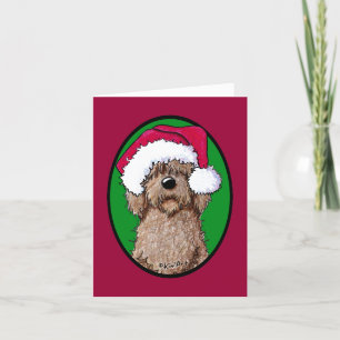 Chocolate Doodle Santa Holiday Card