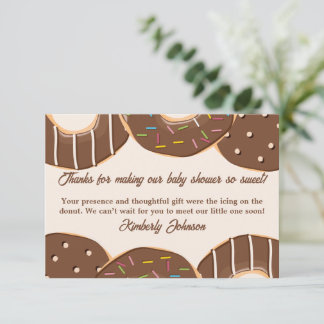 Chocolate Doughnut Delight  Thank You Card