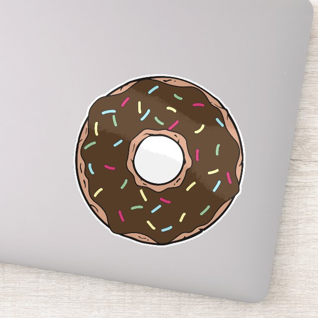 Chocolate Doughnut, Doughnut, Glaze, Icing, Sprink (Detail)