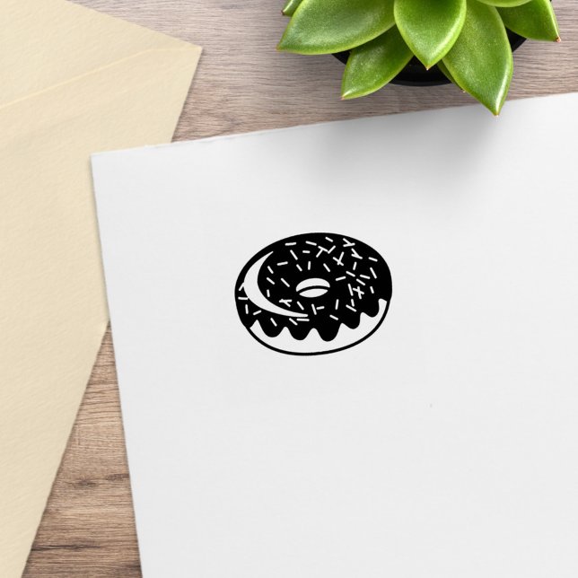 Chocolate Doughnut Loyalty Get One Free Rubber Stamp (Creator Uploaded)