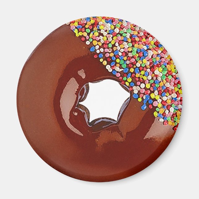 Chocolate Doughnut Magnet (Front)