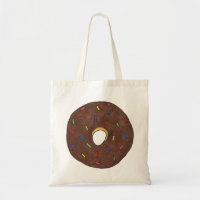 Chocolate Doughnut Rainbow Sprinkles Doughnut Tote