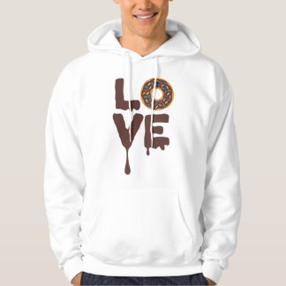 Chocolate Doughnut with Sprinkles Love Hoodie