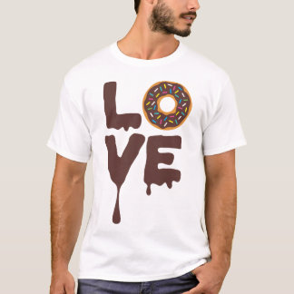 Chocolate Doughnut with Sprinkles Love T-Shirt