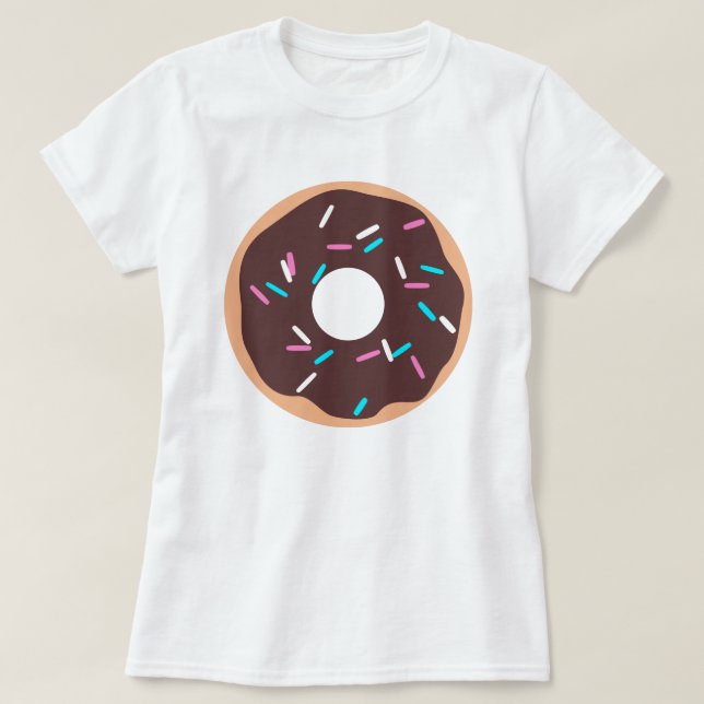 Chocolate Doughnut with Sprinkles T-Shirt (Design Front)