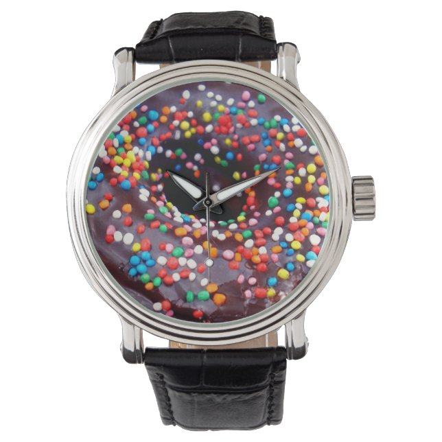 Chocolate Doughnut With Sprinkles, Watch (Front)