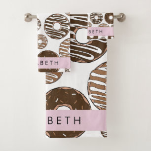 Chocolate Doughnuts, Caramel Doughnuts, Icing, You Bath Towel Set