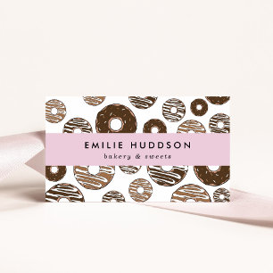 Chocolate Doughnuts, Sweets, Cake Shop, Pastry Sho Business Card