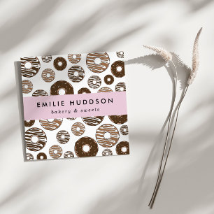 Chocolate Doughnuts, Sweets, Cake Shop, Pastry Sho Square Business Card