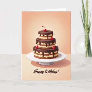 Chocolate Drip Birthday Card