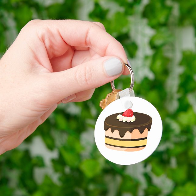 Chocolate Drip Cake with Strawberry Key Ring (Creator Uploaded)