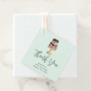 Chocolate Drips and Rose Gold Luxury Cake Favour Tags