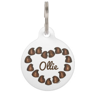 Chocolate Drop Candy Heart Love Dog Pet Tag