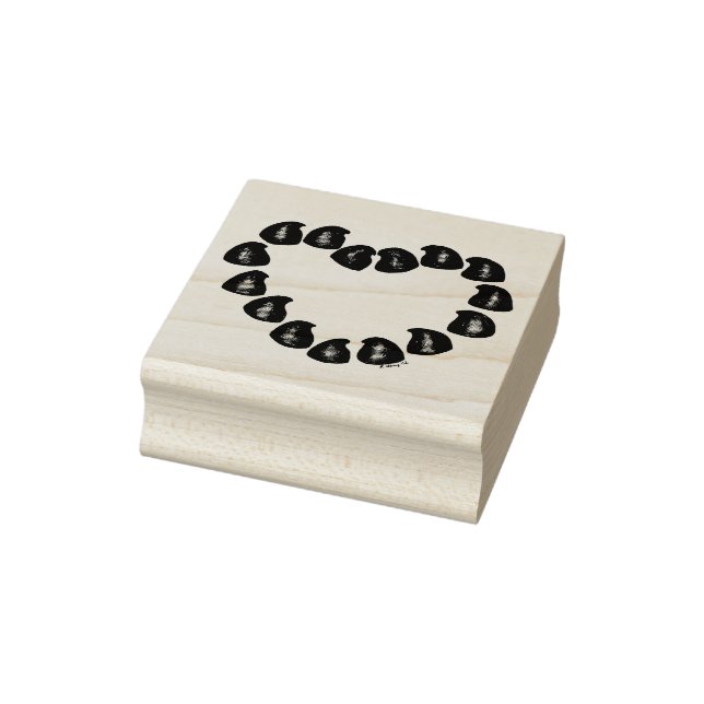 Chocolate Drops Candy Heart Valentine's Day Sweets Rubber Stamp (Stamp)