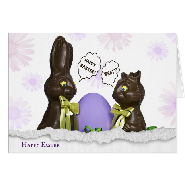 Chocolate Easter Bunnies with egg (Front Horizontal)
