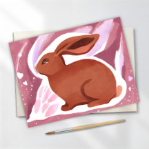 Chocolate Easter Bunny | Cute Pastel Watercolor