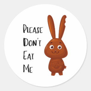 Chocolate Easter Bunny Funny T Shirt Classic Round Sticker