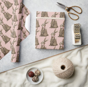 Chocolate Easter Bunny Wrapping Paper
