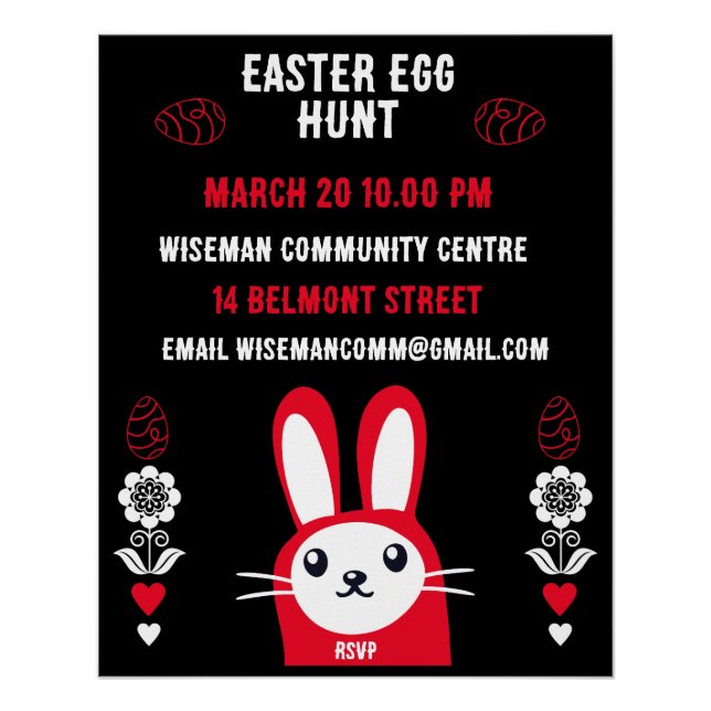 Chocolate Easter Egg Hunt Poster (Front)