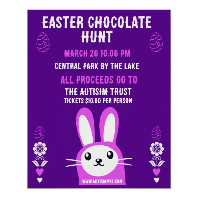Chocolate Easter Egg Hunt Poster (Front)