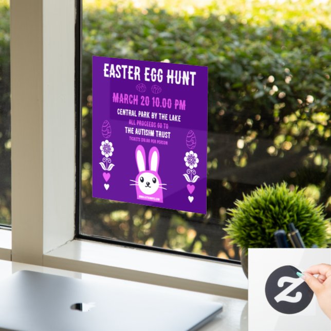 Chocolate Easter Egg Hunt Window Cling (Office)