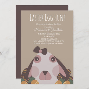 Chocolate Easter Eggs Bunny Egg Hunt Invitation