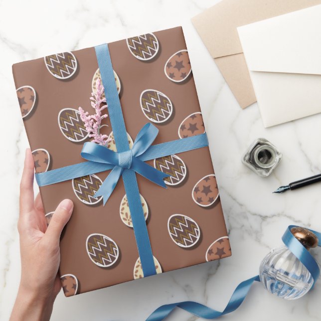 Chocolate Easter eggs Holiday wrapping paper (Gifting)