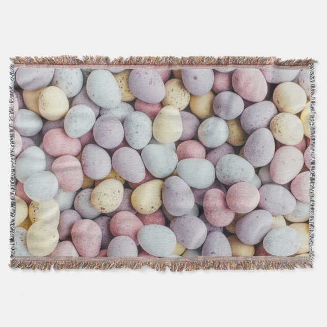 Chocolate Easter Eggs Throw Blanket (Front)