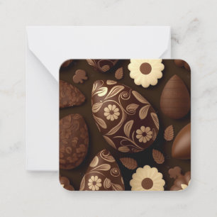 Chocolate Easter greeting card