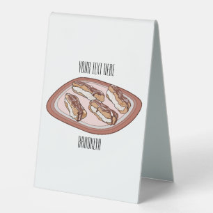 Chocolate eclair cartoon illustration