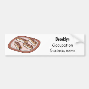 Chocolate eclair cartoon illustration bumper sticker