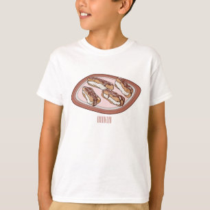 Chocolate eclair cartoon illustration  T-Shirt