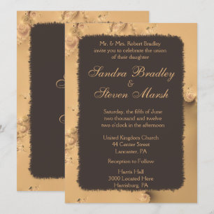 Chocolate Elegance Wedding Invitation