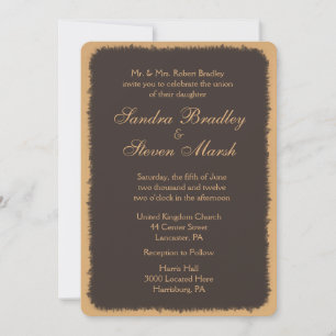 Chocolate Elegance Wedding Invitations