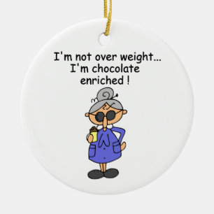 Chocolate Enriched Humour Ceramic Tree Decoration