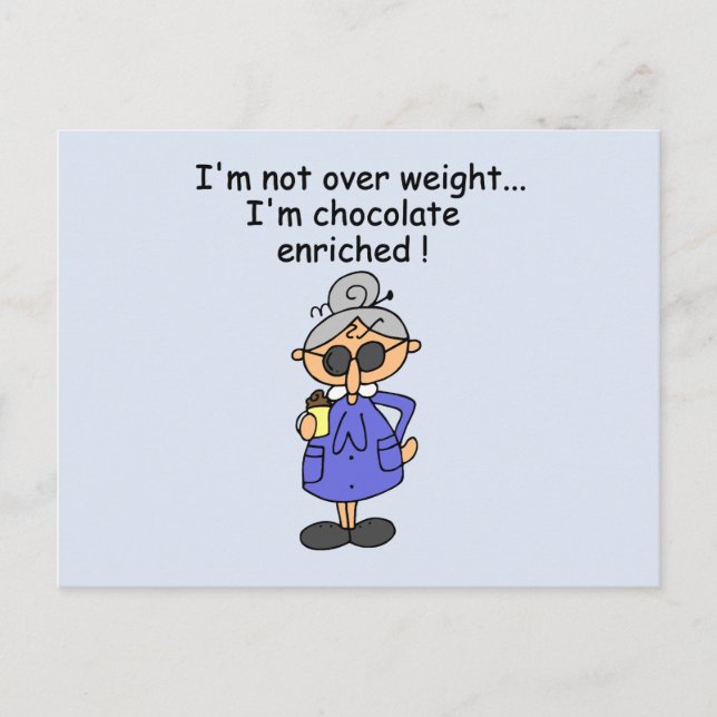 Chocolate Enriched Humour Postcard (Front)