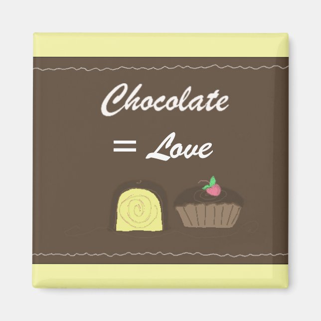 Chocolate Equals Love Magnet (Front)
