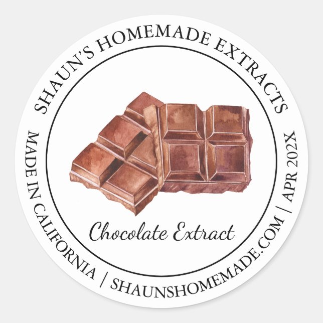 Chocolate Extract Modern label (Front)