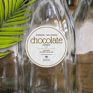 Chocolate Extract Personalised Bottling Label