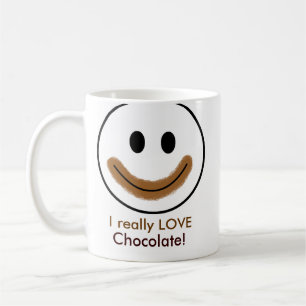 Chocolate Face "I really LOVE Chocolate!" Coffee Mug