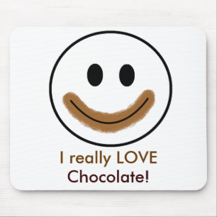 Chocolate Face "I really LOVE Chocolate!" Mouse Mat