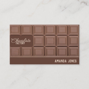 Chocolate Factory Sweets Choco Cacao Shop Business Card