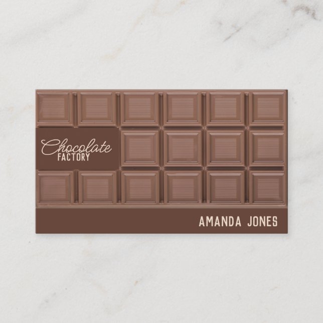 Chocolate Factory Sweets Choco Cacao Shop Business Card (Front)