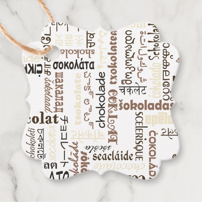 Chocolate Favour Tags (Front)