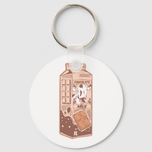 Chocolate flavoured milk carton key ring