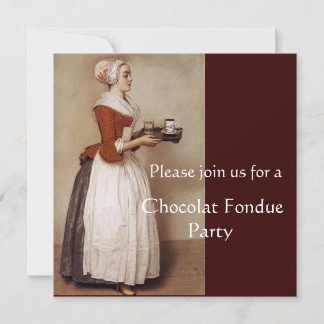 CHOCOLATE FONDUE DINNER PARTY INVITATION (Front)