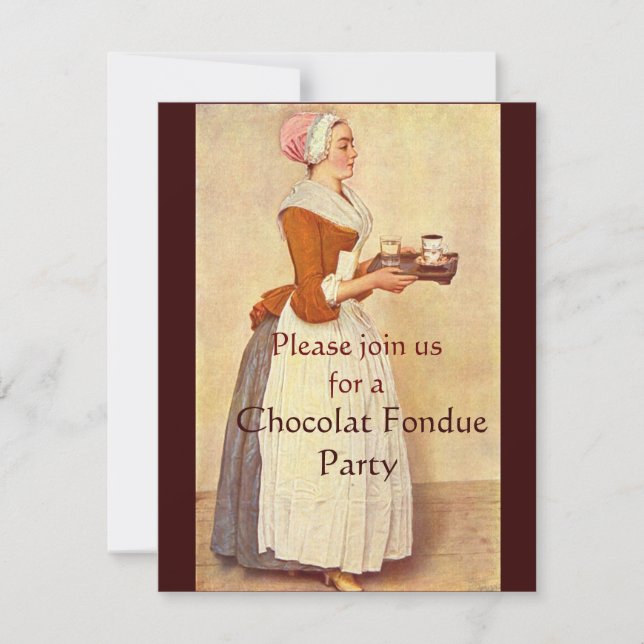 CHOCOLATE FONDUE DINNER PARTY INVITATION (Front)