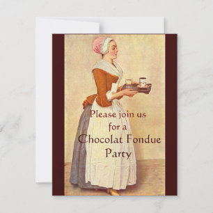 CHOCOLATE FONDUE DINNER PARTY INVITATION