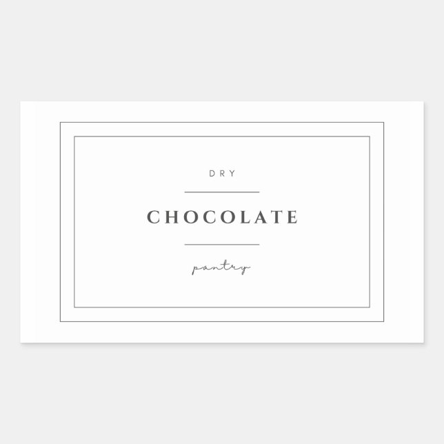 Chocolate Food Label Stickers (Front)