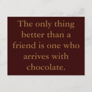 Chocolate Friendship Postcard Motivation